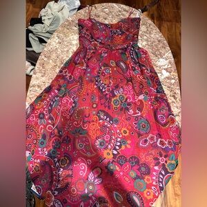Vibrant Paisley Floral Dress